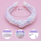 Sparkly Sequin Knot Headband: Purple