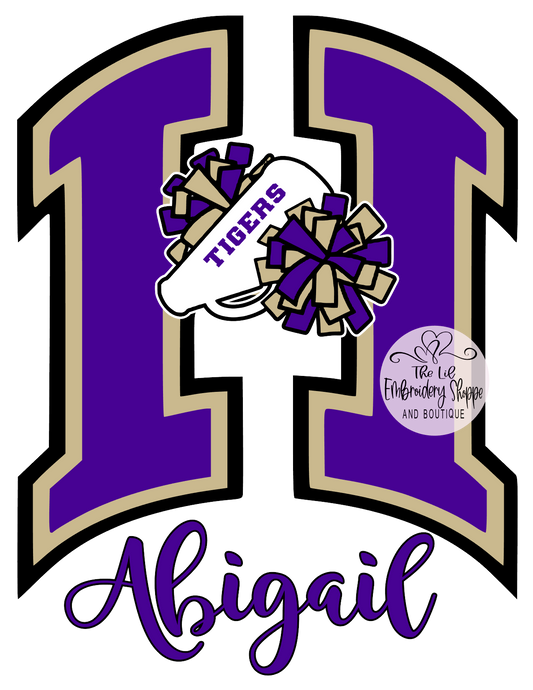 HAHNVILLE CHEERLEADER GARDEN FLAG