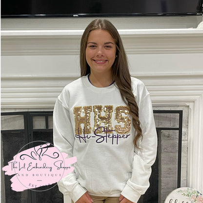 HHS {sequin applique} HI-STEPPER SWEATSHIRT