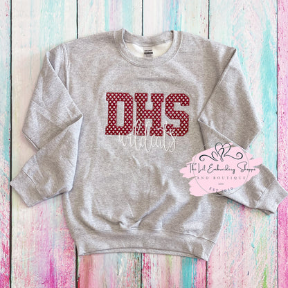 DHS {applique} your team SWEATSHIRT