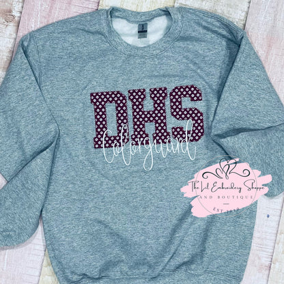 DHS {applique} your team SWEATSHIRT