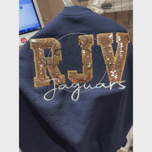 RJV {sequin applique} JAGUARS SWEATSHIRT