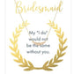 GOLD FIVE STONE BRIDESMAID NECKLACE CARD