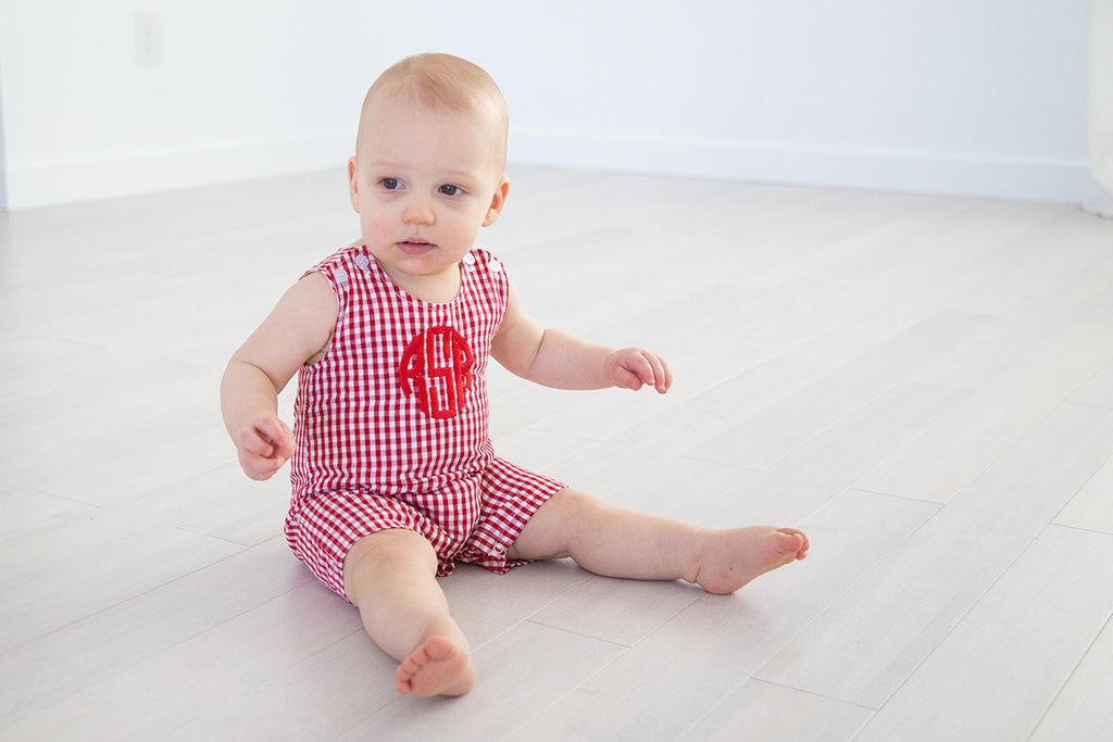 Baby boy seersucker sales romper