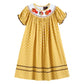 POLKA DOT TURKEY SMOCKED BISHOP DRESS