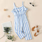 RUFFLED CAPRI JUMPSUIT