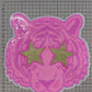 HOT PINK SEQUIN TIGER PATCH