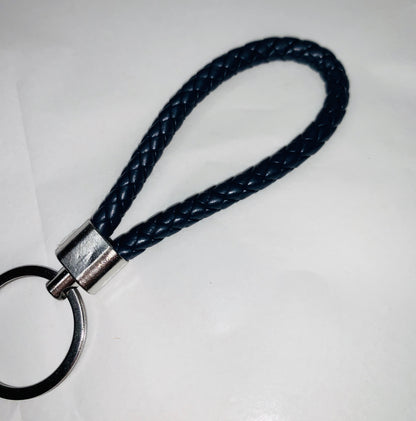 BRAIDED LEATHER KEYCHAIN