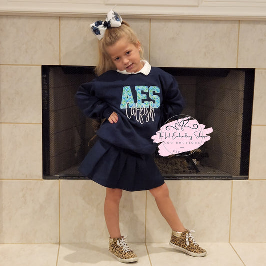 AES {applique} CATFISH SWEATSHIRT