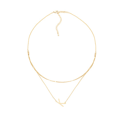 GOLD DOUBLE CHAIN NECKLACE