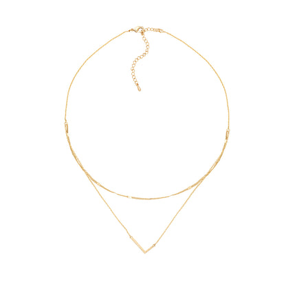 GOLD DOUBLE CHAIN NECKLACE