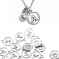 Handmade Silver Initial Letter & Pearl Cluster Necklace