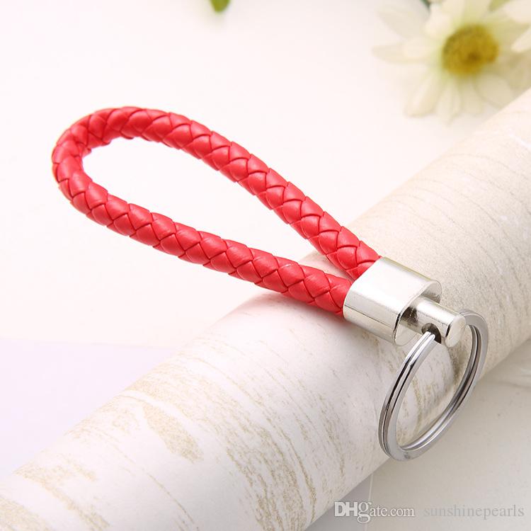 BRAIDED LEATHER KEYCHAIN