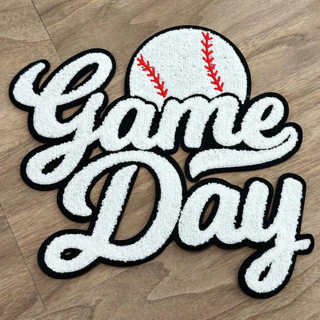 GAME DAY BASEBALL CHENILLE PATCH