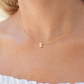 GOLD BLOCK INITIAL NECKLACE - 16"