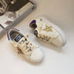 PURPLE & SPARKLE GOLD STAR SNEAKERS