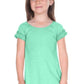 LETTUCE EDGE RAGLAN CAP SLEEVE DRESS
