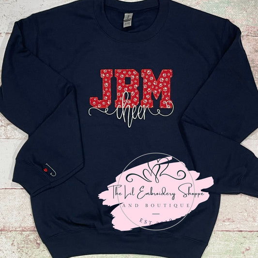 JBM {applique} CHEER SWEATSHIRT