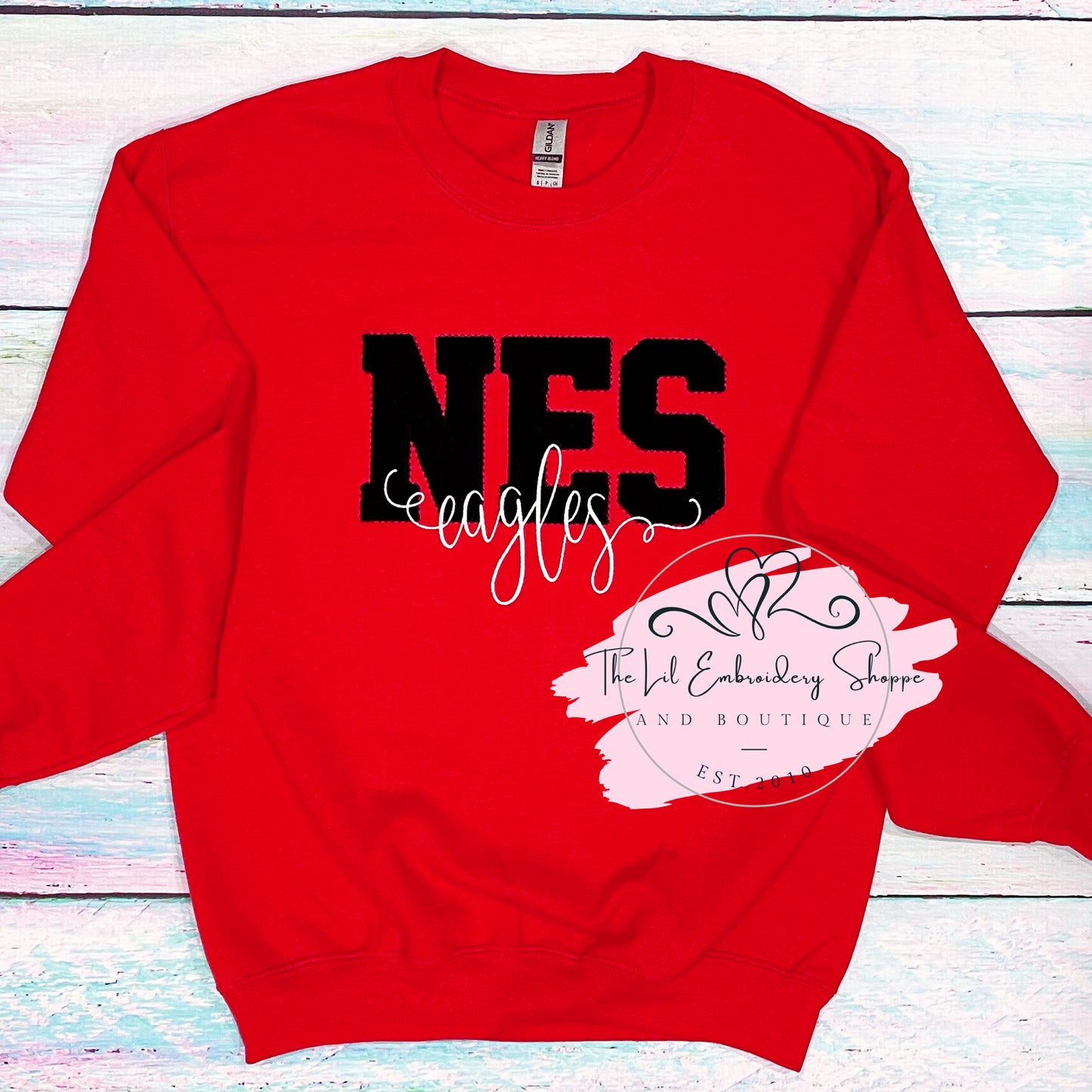 NES {block applique} EAGLES SWEATSHIRT