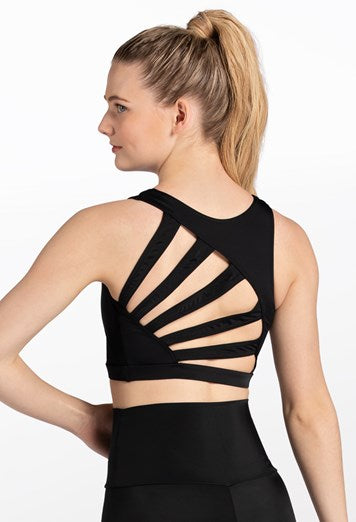 ASYMMETRICAL LADDER CROP TOP